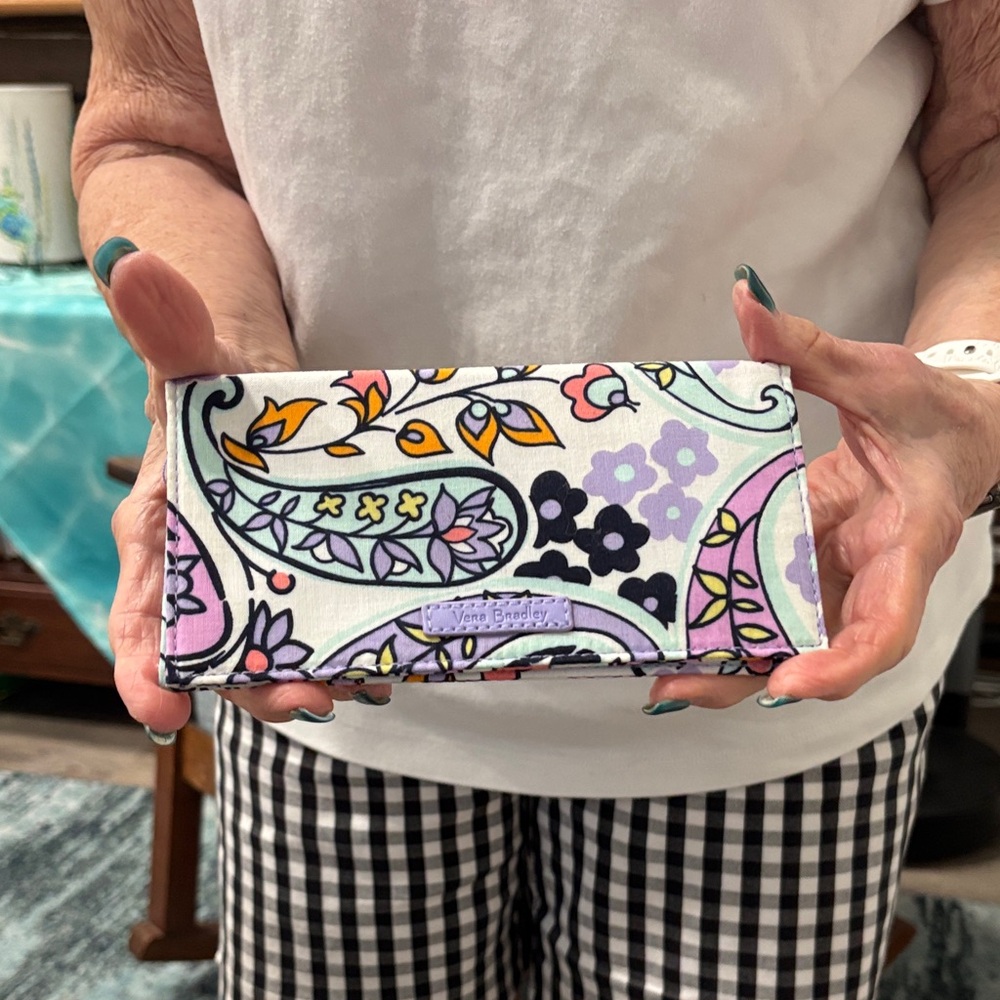 Vera Bradley Women's Paisley Floral Wallet - Purple, Pink, Yellow